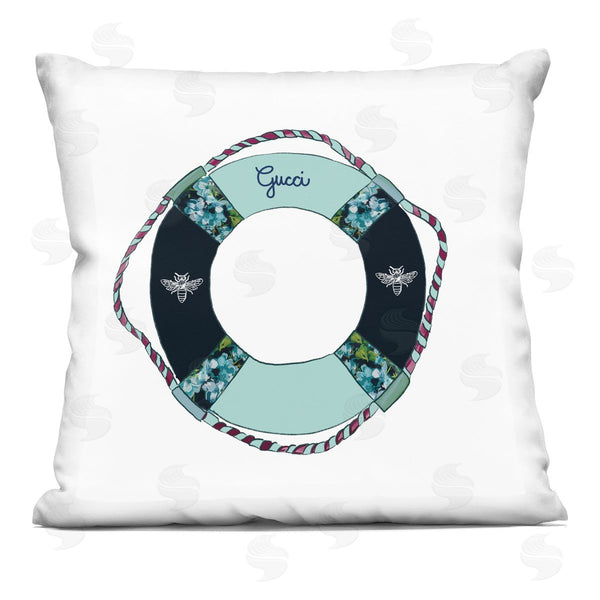 stupell industries Amelia Noyes | Nautical Fashion Buoy Upscale Glam Trend Printed Throw Pillow