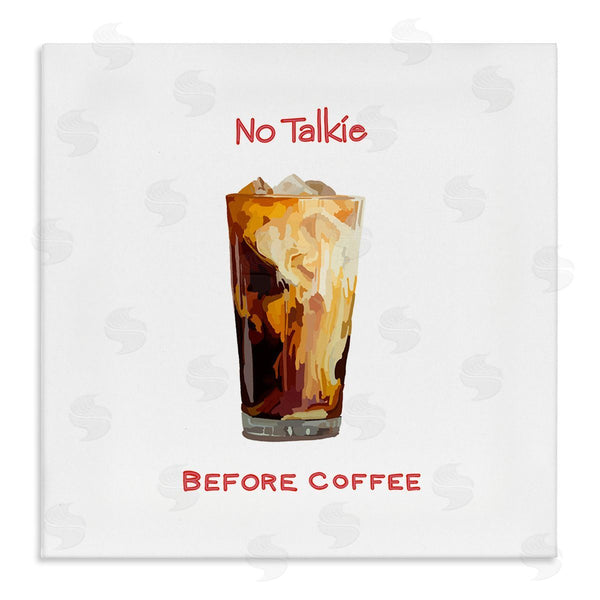 stupell industries Amelia Noyes | No Talkie Before Coffee Casual Kitchen Milk Swirls Wall Art
