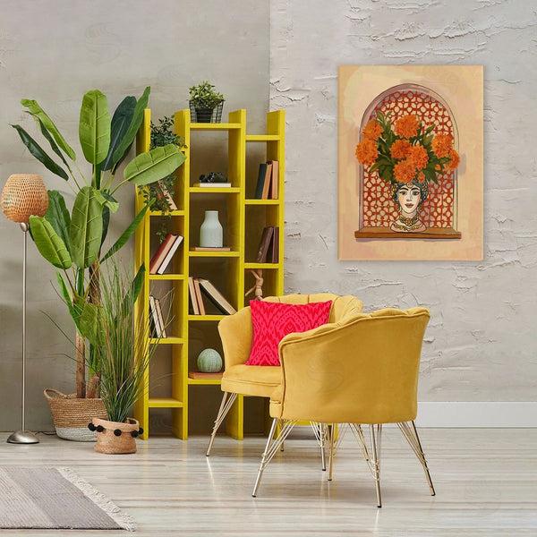 Stupell Industries Amelia Noyes | Ornate Flower Head Vase