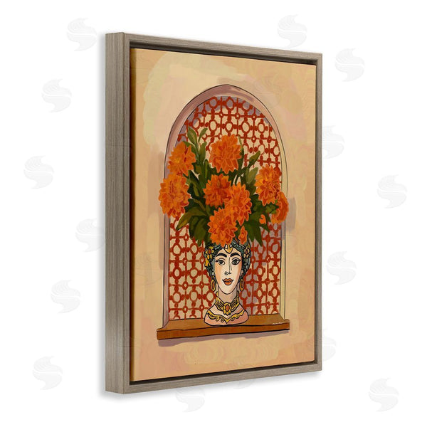 Stupell Industries Amelia Noyes | Ornate Flower Head Vase