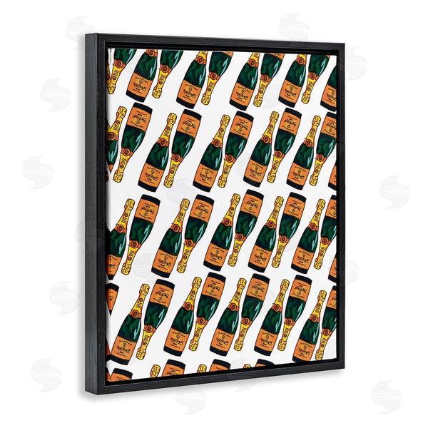 Stupell Industries Amelia Noyes | Pair Champagne Bottles Pattern Arrangement Alcohol Drink Wall Art