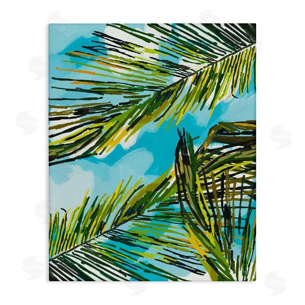 stupell industries Amelia Noyes | Palm Leaves Blue Sky Wall Art