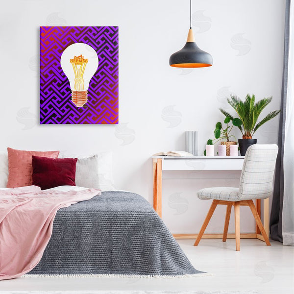 Stupell Industries Amelia Noyes | Patterned Glam Lightbulb Wall Art