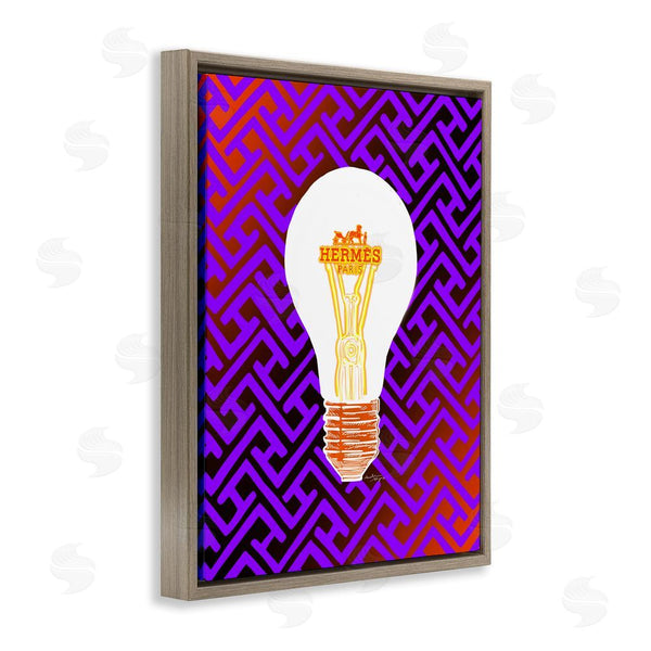 Stupell Industries Amelia Noyes | Patterned Glam Lightbulb Wall Art