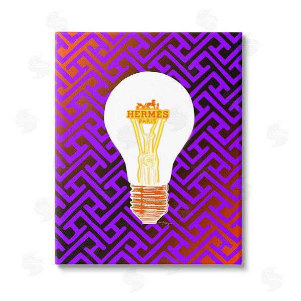 stupell industries Amelia Noyes | Patterned Glam Lightbulb Wall Art