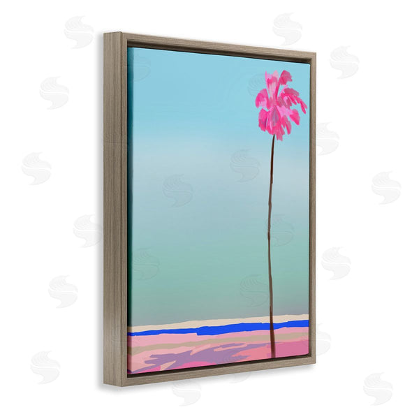 Stupell Industries Amelia Noyes | Pink & Blue Beach Palm Wall Art