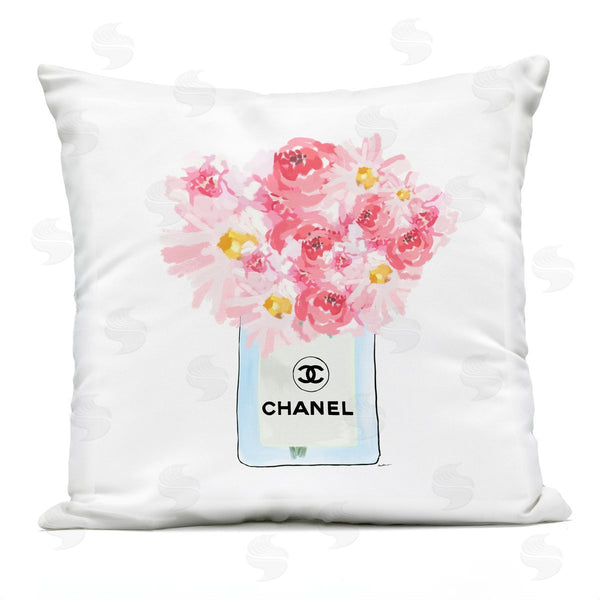 Stupell Industries Amelia Noyes | Pink Flower Bouquet Glam Fashion Brand Printed Throw Pillow