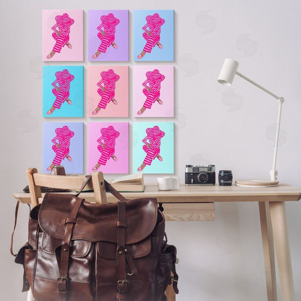 Stupell Industries Amelia Noyes | Pink Pastel Doll Style Fashion Silhouettes Wall Art