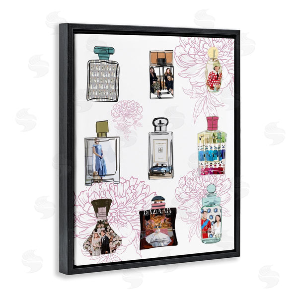 Stupell Industries Amelia Noyes | Polished Perfume Stylish Luxury Fashion Flower Pattern Wall Art
