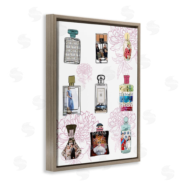 Stupell Industries Amelia Noyes | Polished Perfume Stylish Luxury Fashion Flower Pattern Wall Art