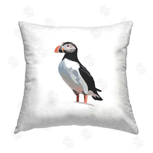 stupell industries Amelia Noyes | Puffin Bird Portrait Printed Throw Pillow