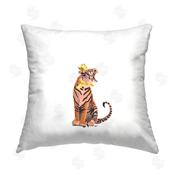stupell industries Amelia Noyes | Roaring Royal Tiger Printed Throw Pillow