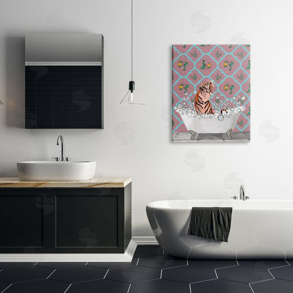 Stupell Industries Amelia Noyes | Roaring Tiger In Tub Wall Art
