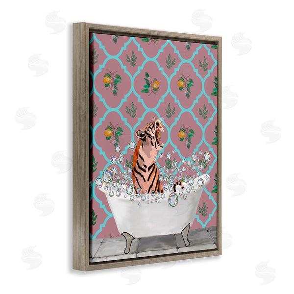 Stupell Industries Amelia Noyes | Roaring Tiger In Tub Wall Art