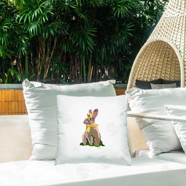 Stupell Industries Amelia Noyes | Royal Bunny In Bow Printed Throw Pillow