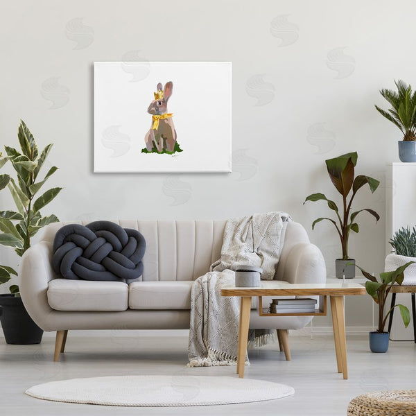 Stupell Industries Amelia Noyes | Royal Bunny With Crown Wall Art