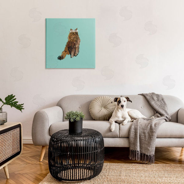 Stupell Industries Amelia Noyes | Royal Cat In Crown Wall Art