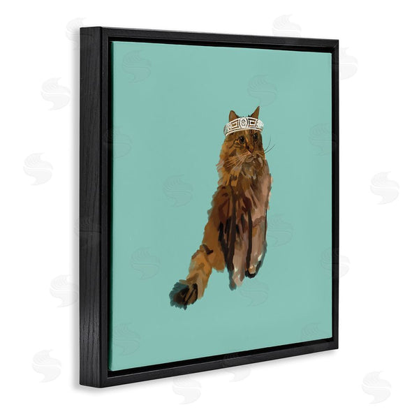 Stupell Industries Amelia Noyes | Royal Cat In Crown Wall Art