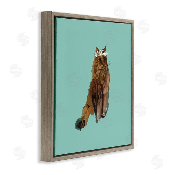 Stupell Industries Amelia Noyes | Royal Cat In Crown Wall Art