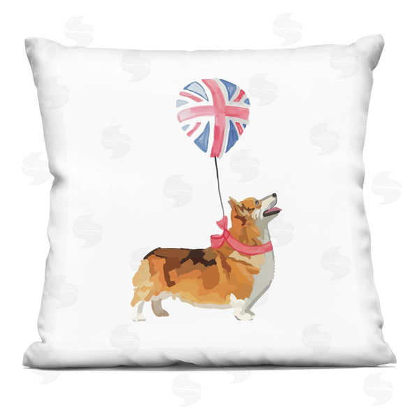 stupell industries Amelia Noyes | Royal Corgi Dog Balloon Printed Throw Pillow