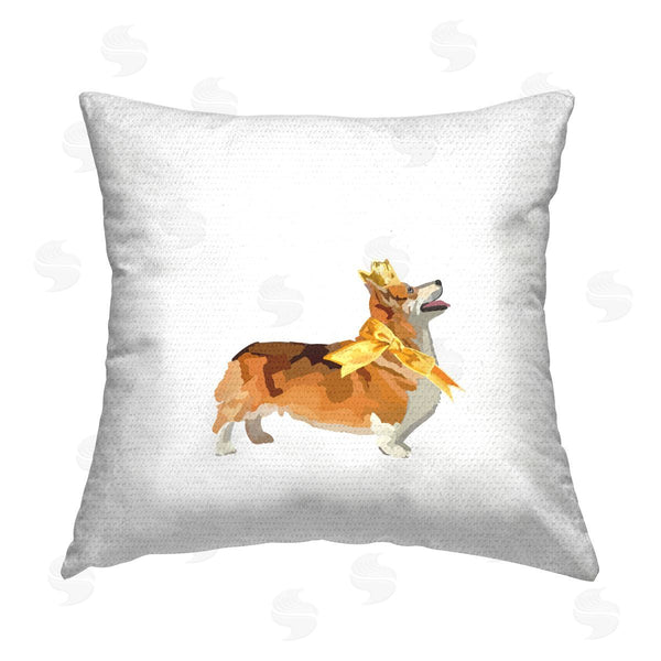 Stupell Industries Amelia Noyes | Royal Corgi With Ribbon Printed Throw Pillow