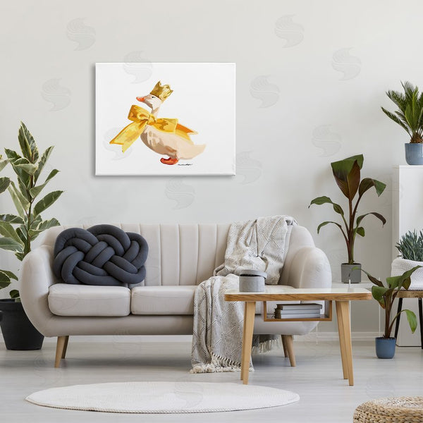 Stupell Industries Amelia Noyes | Royal Duck With Bow Wall Art