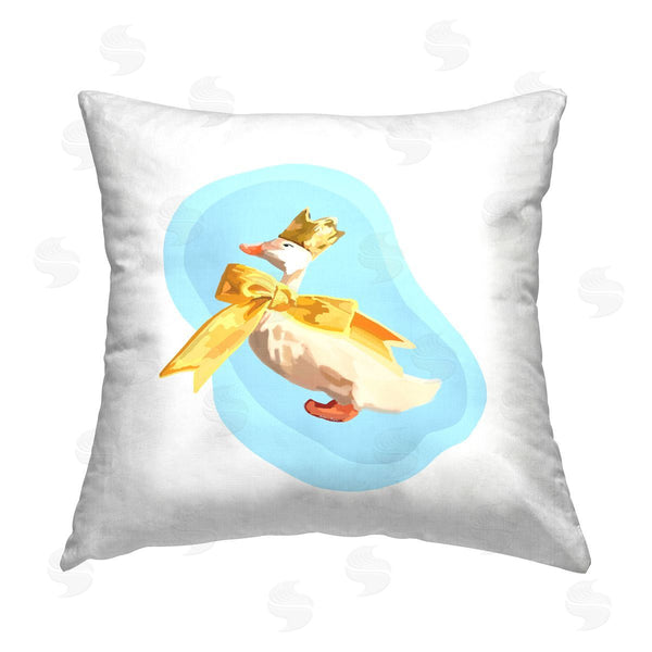 stupell industries Amelia Noyes | Royal Goose with Bow Printed Throw Pillow