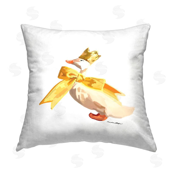 stupell industries Amelia Noyes | Royal Goose with Ribbon Printed Throw Pillow