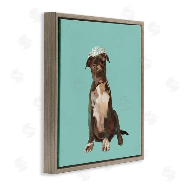 Stupell Industries Amelia Noyes | Royal Pit Bull In Crown Wall Art