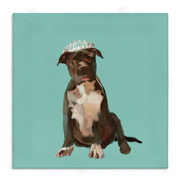 stupell industries Amelia Noyes | Royal Pit Bull in Crown Wall Art