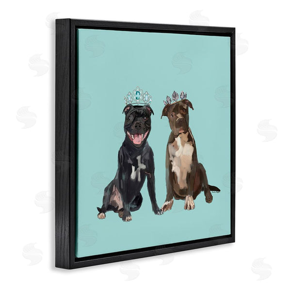 Stupell Industries Amelia Noyes | Royal Pit Bulls With Crowns Wall Art
