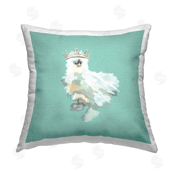 Stupell Industries Amelia Noyes | Royal Silkie Chicken Printed Throw Pillow