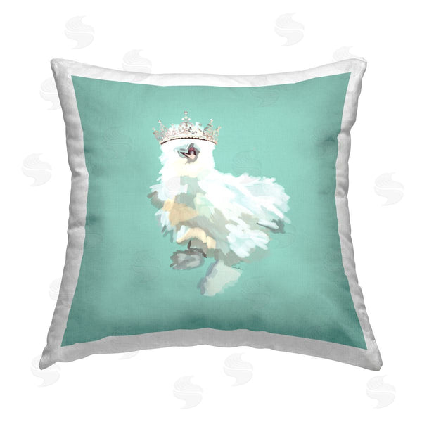 stupell industries Amelia Noyes | Royal Silkie Chicken Printed Throw Pillow