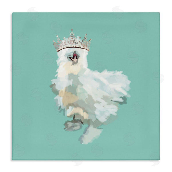 stupell industries Amelia Noyes | Silkie Chicken in Crown Wall Art