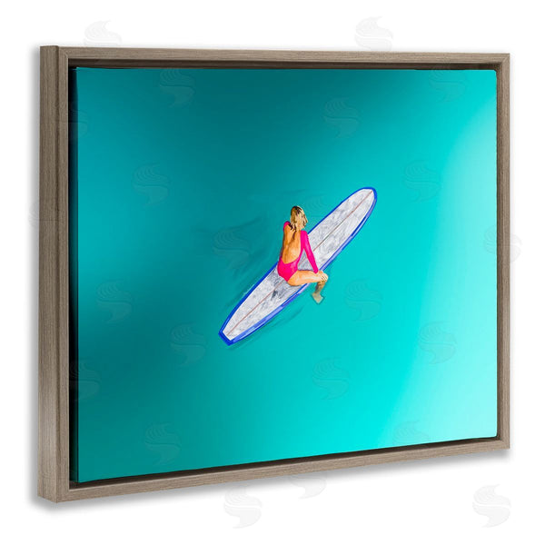 Stupell Industries Amelia Noyes | Sitting On Peaceful Surfboard Wall Art