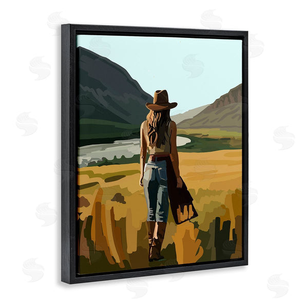 Stupell Industries Amelia Noyes | Strolling Cowgirl In Desert Wall Art