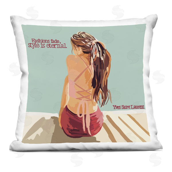 stupell industries Amelia Noyes | Style is Eternal Glam Fashion Quote Woman Printed Throw Pillow