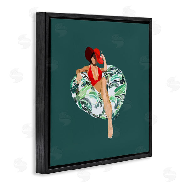Stupell Industries Amelia Noyes | Stylish Woman Pool Float Wall Art