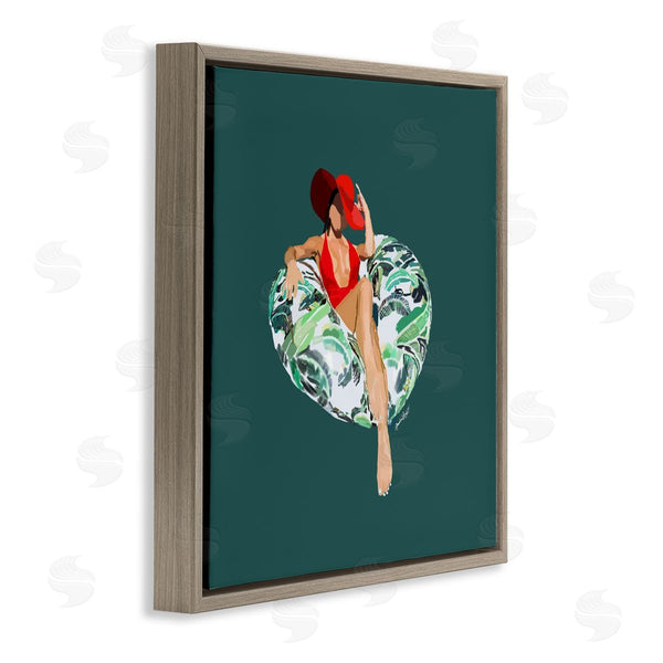 Stupell Industries Amelia Noyes | Stylish Woman Pool Float Wall Art