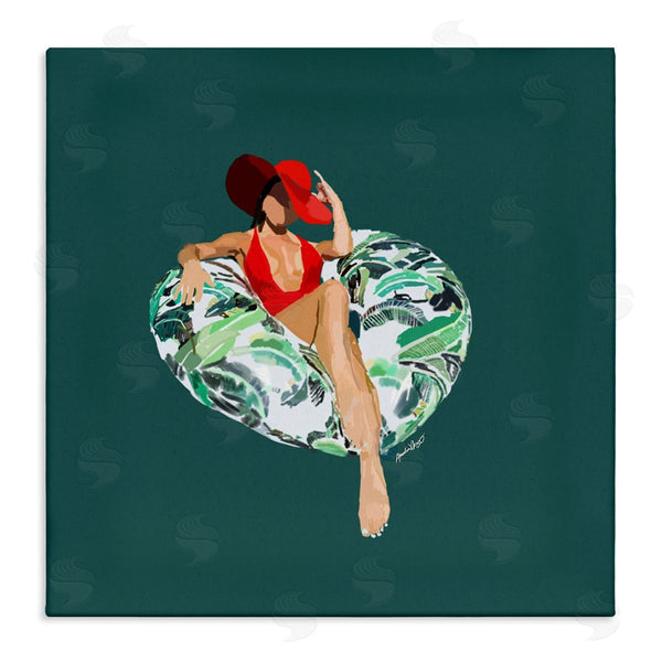 stupell industries Amelia Noyes | Stylish Woman Pool Float Wall Art