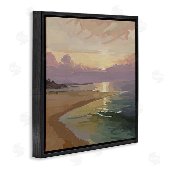 Stupell Industries Amelia Noyes | Sunset Reflecting Over Beach