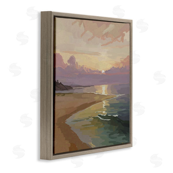 Stupell Industries Amelia Noyes | Sunset Reflecting Over Beach