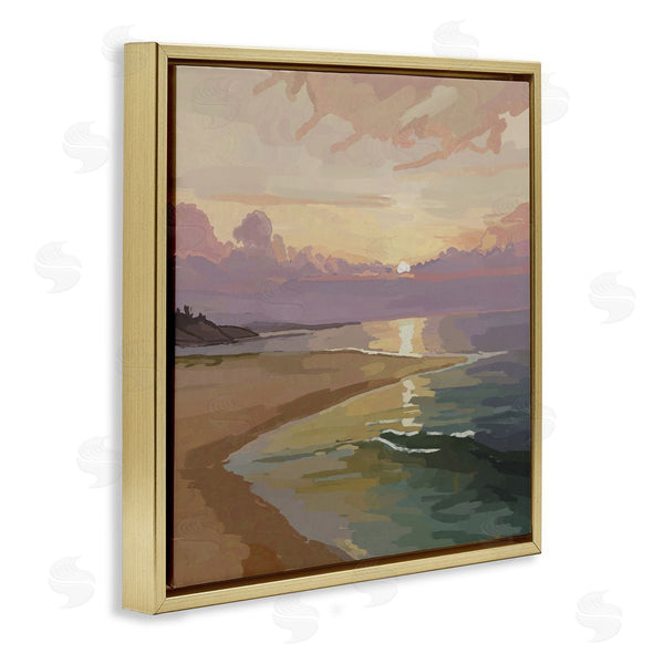 Stupell Industries Amelia Noyes | Sunset Reflecting Over Beach