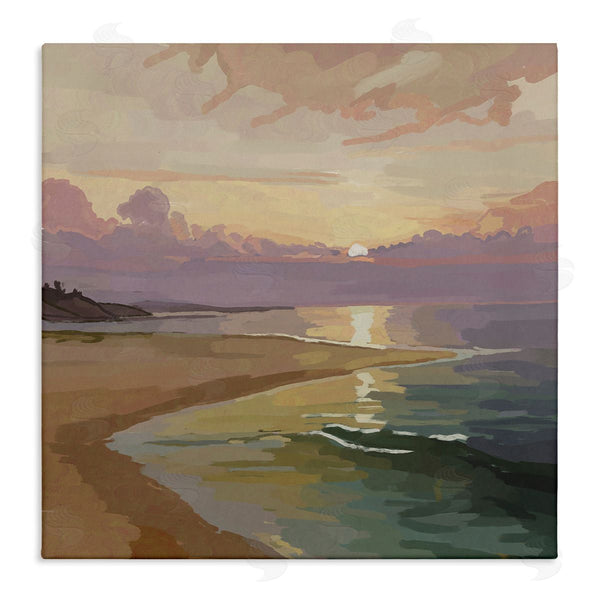 stupell industries Amelia Noyes | Sunset Reflecting over Beach