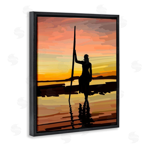Stupell Industries Amelia Noyes | Sunset Surfer Silhouette Wall Art