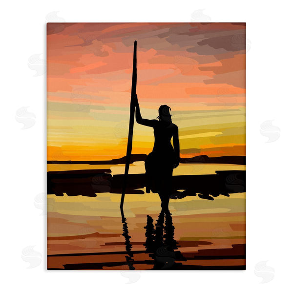 stupell industries Amelia Noyes | Sunset Surfer Silhouette Wall Art
