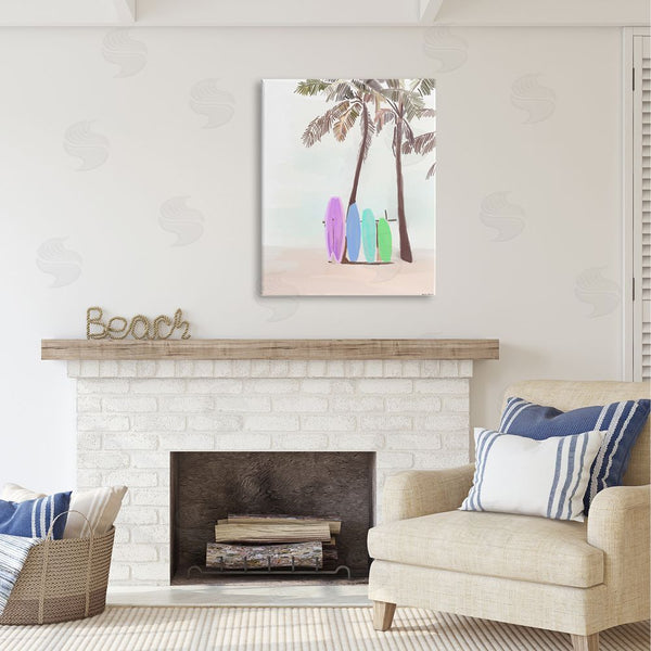 Stupell Industries Amelia Noyes | Surfboards On Palm Trees Wall Art