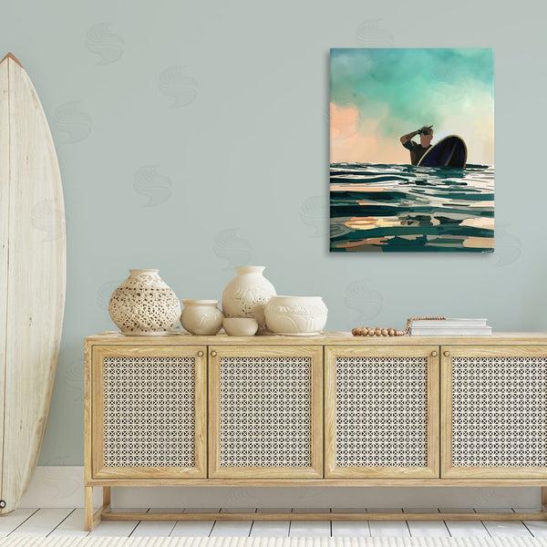 Stupell Industries Amelia Noyes | Surfer With Ocean Reflection Wall Art