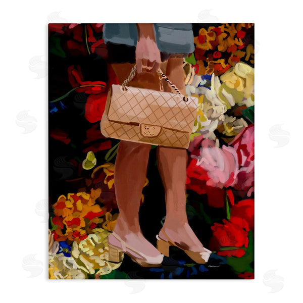 stupell industries Amelia Noyes | Trendy Girl with Handbag Wall Art