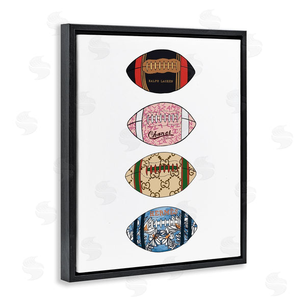 Stupell Industries Amelia Noyes | Trendy Glam Footballs Patterned Chic Fashion Designs Wall Art